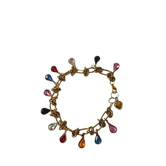 Colorful teardrop charm bracelet. - Picture 6 of 6